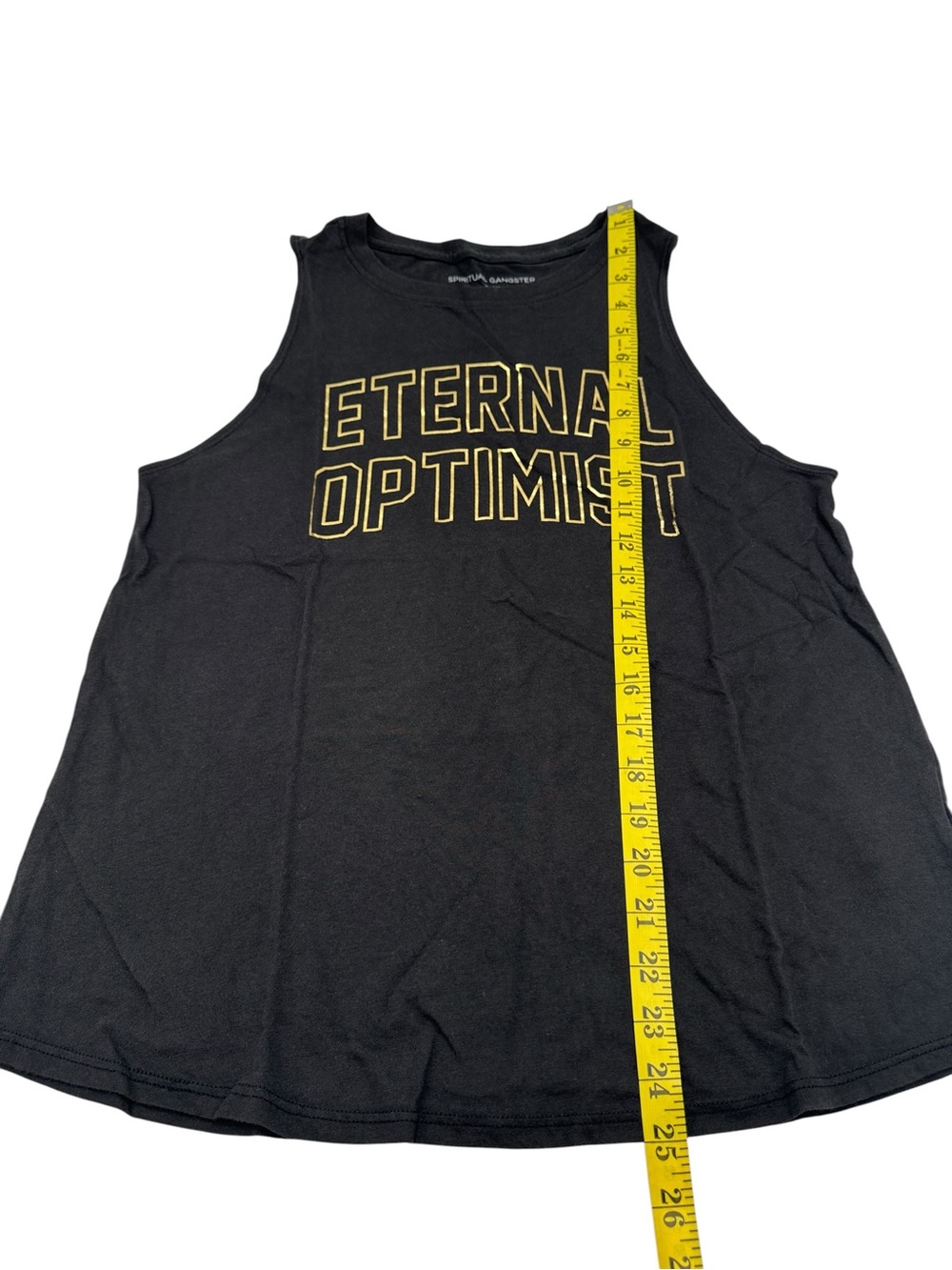 NWT Spiritual Gangster Eternal Optimist Jade Tank Top Black Gold Size Small - Picture 11 of 11